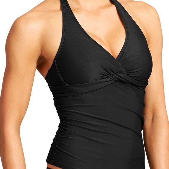 Athleta Other - ATHLETA Black Tara Halter Tankini Top NWT